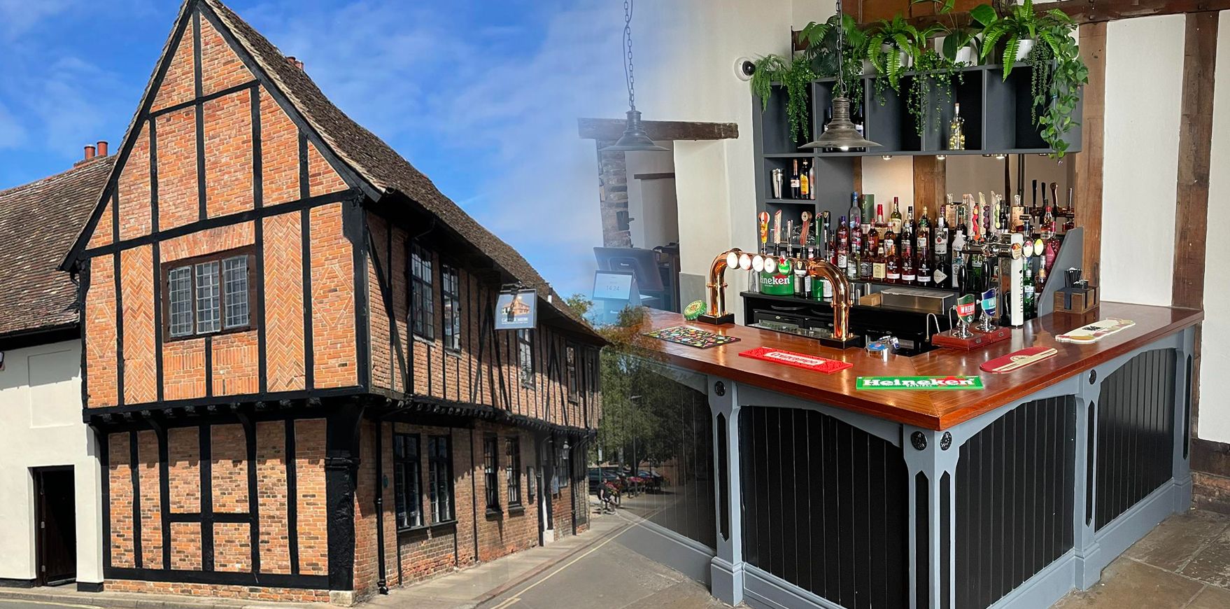 Fine food and drinks served in our unique timber framed 15th century tavern Fine food and drinks served in our unique timber framed 15th century tavern